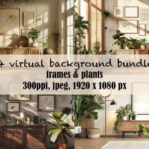 Virtual Background Pack, Professional & Stylish Zoom Backdrops for Home Office, Perfect for Remote Workers and Online Meetings