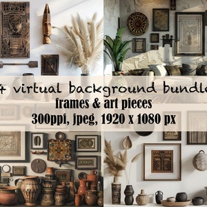 Virtual Background Pack, Professional & Stylish Zoom Backdrops for Home Office, Perfect for Remote Workers and Online Meetings