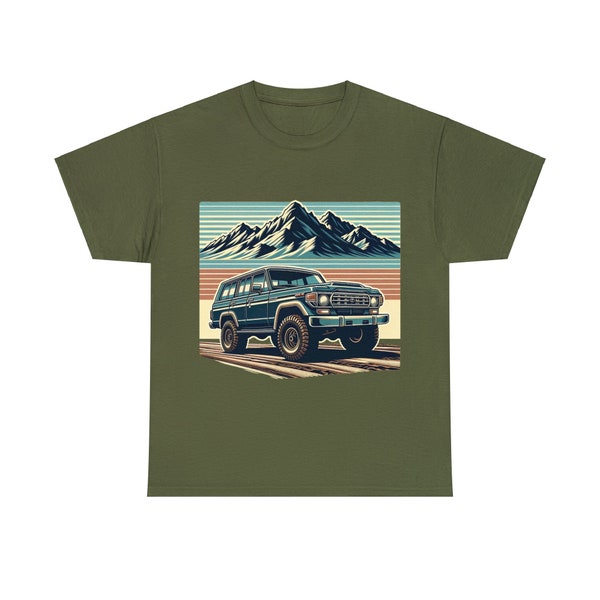 Retro Toyota Land Cruiser Tee in Soft Cotton Fabric