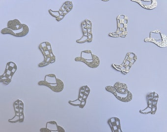 Cowgirl Cowboy Boot Hat Confetti Disco Cowgirl Bachelorette Party Decor Birthday Party Nashville Bridal Shower Last Rodeo Toast on the Coast