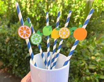Lemon Bridal Shower Decor Citrus Paper Straws She Found Her Main Squeeze Amalfi Coast La Dolce Vida Bachelorette Thats Amore Ciao Bella