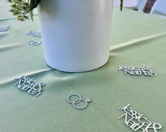 Engagement Ring Confetti forBachelorette Party Bridal Shower Decor Last Rodeo Last Toast on the Coast Bride Tribe Fling Before the Ring