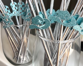 Cowgirl Cowboy Boots Hat Paper Straws Disco Cowgirl Bachelorette Party Decor Birthday Nashville Bridal Shower Last Rodeo Toast on the Coast