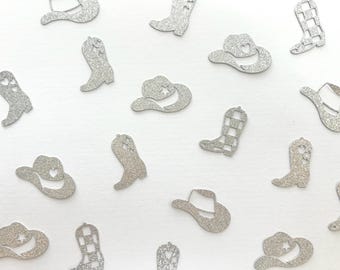 Cowgirl Cowboy Boot Hat Confetti Disco Cowgirl Bachelorette Party Decor Birthday Party Nashville Bridal Shower Last Rodeo Toast on the Coast