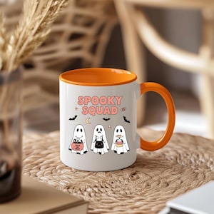 Cute Ghosts 11oz Seasonal Halloween Coffee Mug, Cute Fall Mugs For Halloween, Fall Ghost Coffee Cup, Spooky Season Fall Gifts