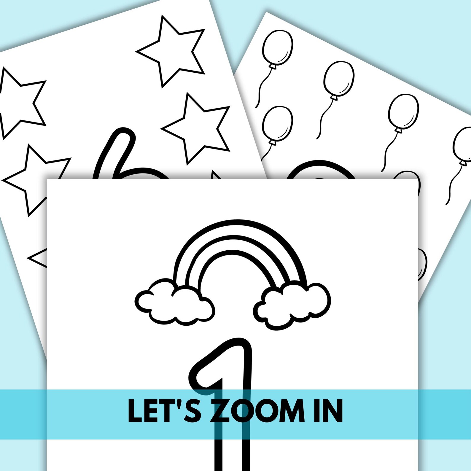 Preschool Number Coloring Pages 1-10: Printable Toddler Activity ...