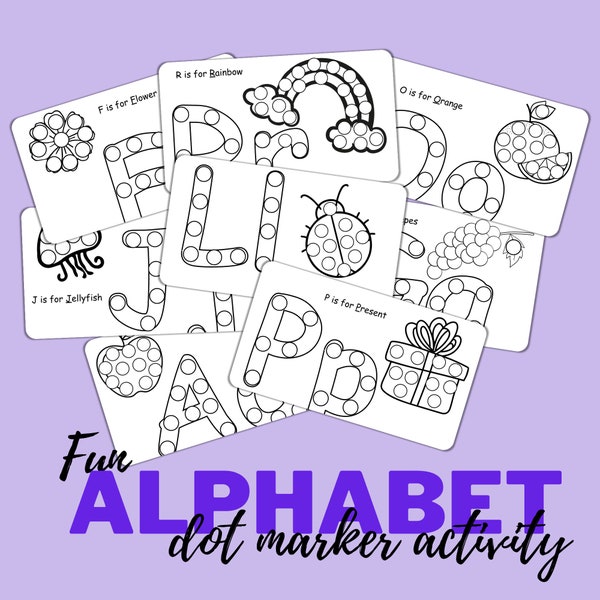 Alphabet Dot Marker Activity, Alphabet Bingo Dauber Activity, Alphabet Activities for Toddlers and Preschoolers, Do-A-Dot Activity