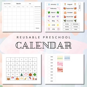 Printable Kids Calendar: Preschool Homeschool Circle Time (Digital Download)