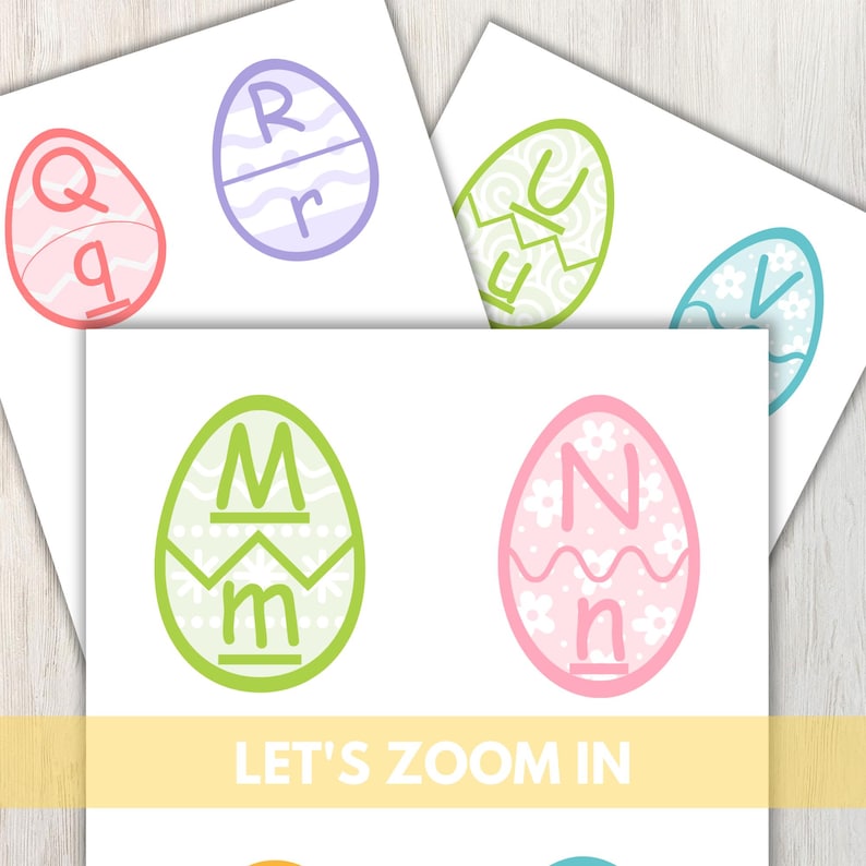 Easter Egg Alphabet Matching, Easter Printable, Alphabet Case Matching ...