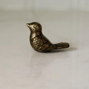 Antiqued Gold cast iron bird Knob