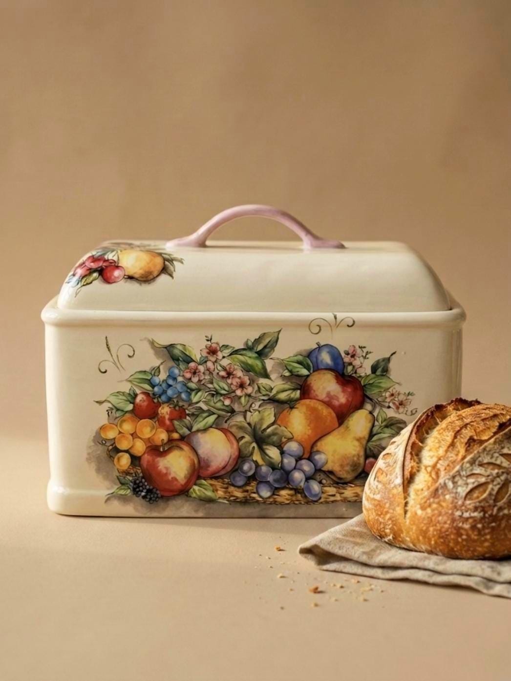 Vintage Ceramic Bread Box - Etsy