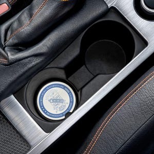 Phi Beta Sigma Fraternity Car Coaster, Greek Life Gift, Vehicle Accessory, Custom Car Decor, College Greek Life Merchandise