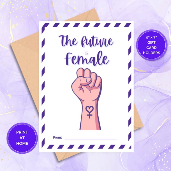 Printable International Womens Day Gift Card Holder, Boss Lady Mentor Gift, Fuck the Patriarchy, Employee Appreciation Card, Womens Day Card