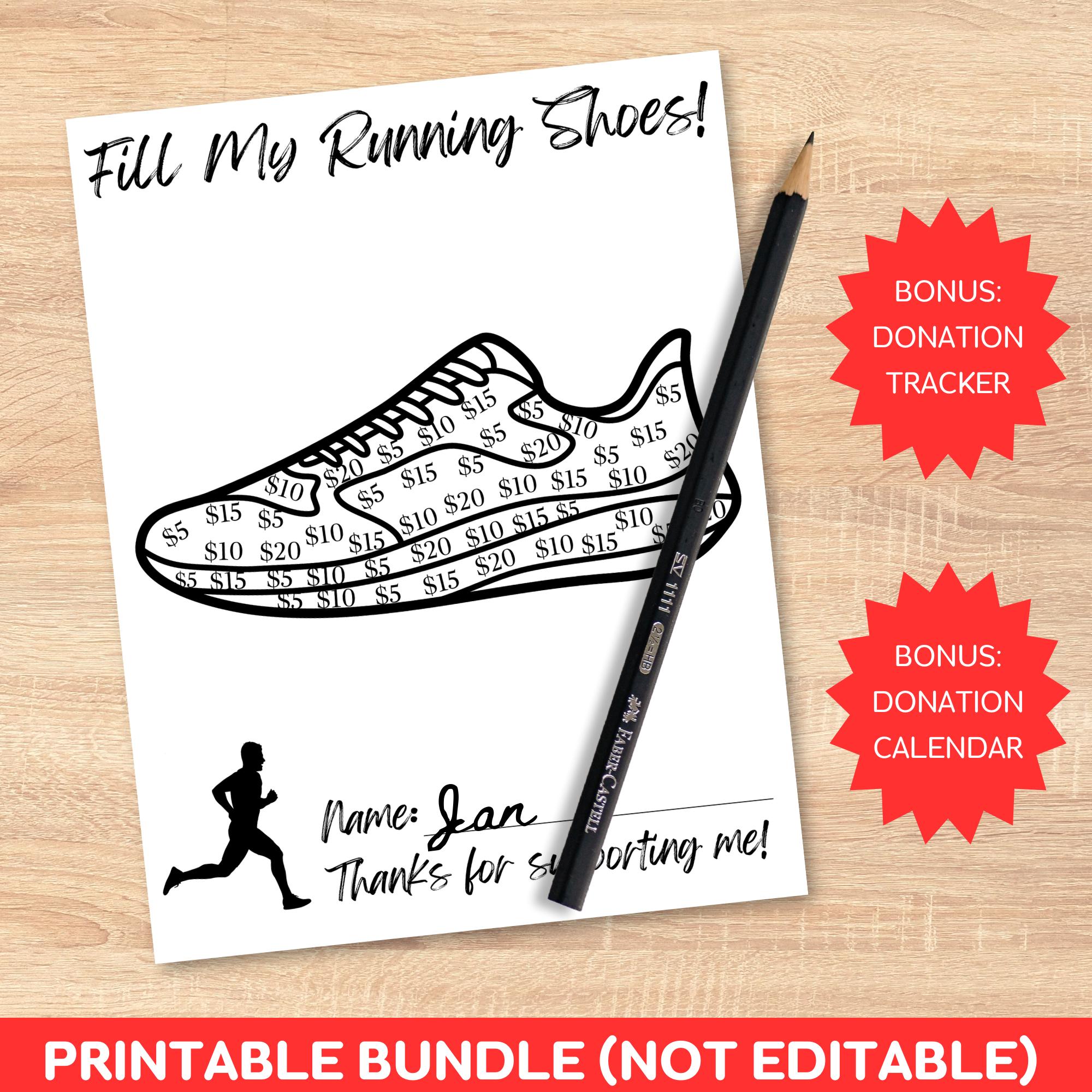 Printable Cross Country Running Fundraising Bundle: Fill My Running ...