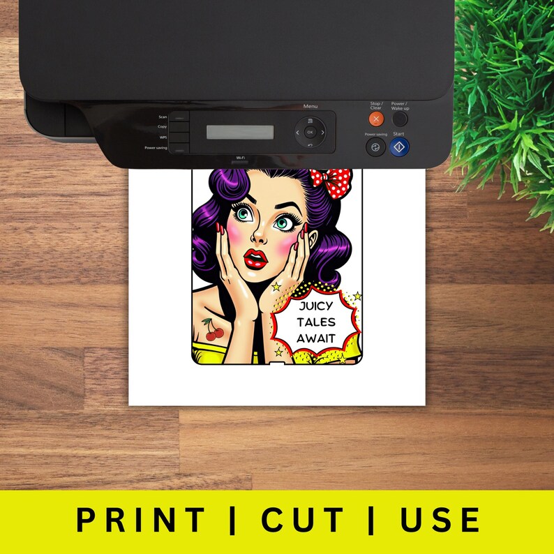 Printable Retro Comic Pop Art Girl Kindle Insert for Clear Case - Basic ...