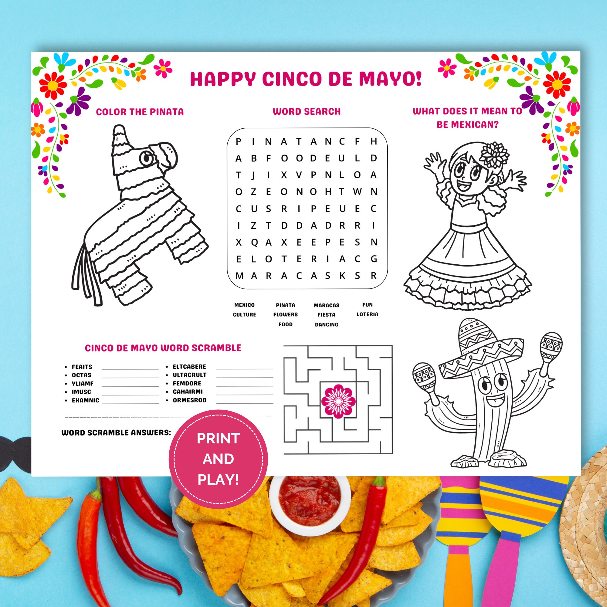 printable-cinco-de-mayo-activity-paper-placemat-fiesta-party-games-fun-etsy for Cinco De Mayo Free Printables Printable Cinco De Mayo Activity Paper Placemat- Fiesta Party Games Fun! - Etsy for Cinco De Mayo Free Printables