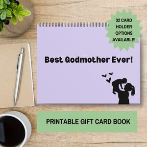 Libro de tarjetas de regalo para madrinas imprimible: idea única para una propuesta de madrina, regalo para madrina de parte de su ahijado o ahijada, regalo para madrina