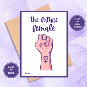 Druckbare Geschenkkartenhalter zum internationalen Frauentag, fuck the Patriarchy, Frauentagskarte, Boss Lady oder Boss Babe Mentor Geschenk