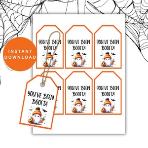 Printable You&#39;ve Been Booed Gift Tags perfect for Team Building Spooky Boo Baskets and Boo Buddies