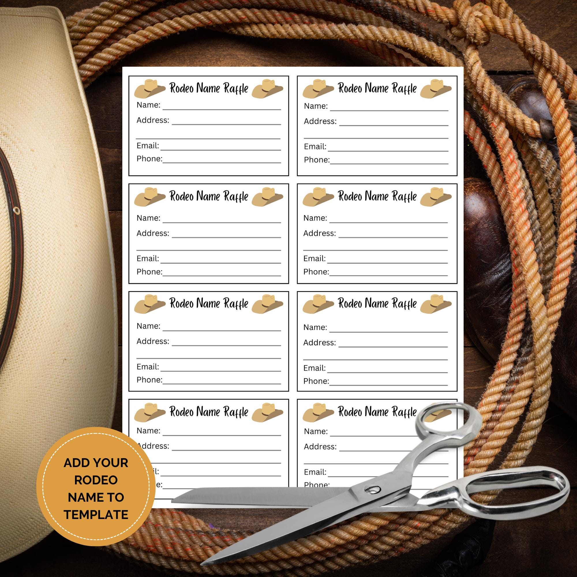 Fishing Rodeo Raffle Ticket Editable Rodeo Fundraiser Raffle Ticket Template, Fundraising Event ...