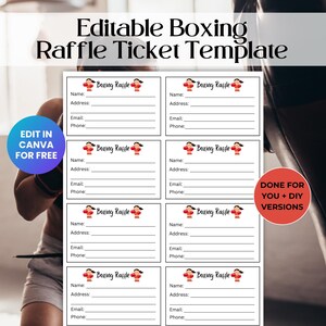 Bearbeitbare Box-Verlosungskarte, Spendenaktion, Box-Gym-Spendenaktion RAF01