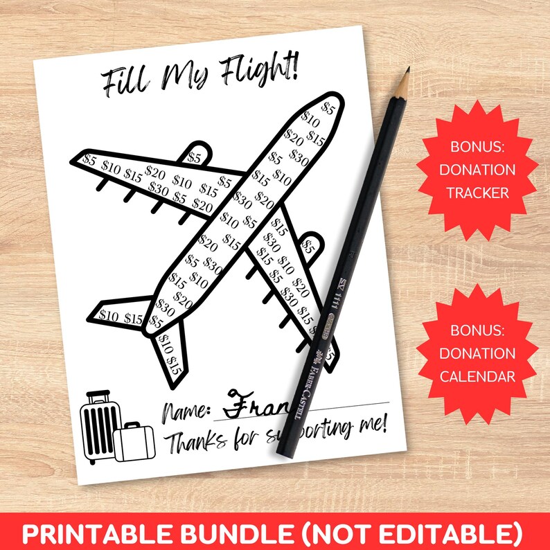 Printable Exchange Student Study Abroad Fundraising Bundle: Fill My ...