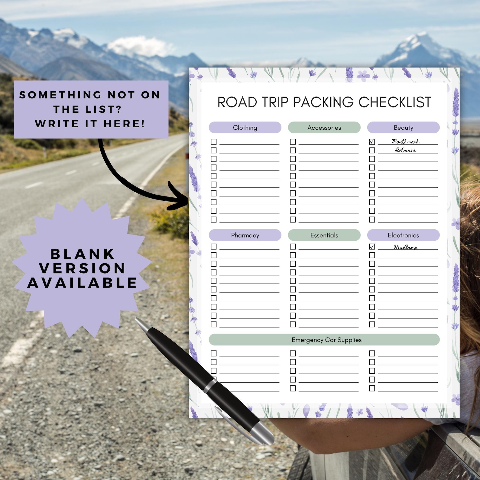 Ultimate Road Trip Packing Checklist - Printable Travel Essentials Car ...