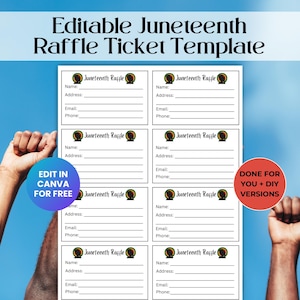 Bearbeitbare Juni 1920 Raffle Ticket Vorlage, Spendenaktion, Schul PTO Fundraiser RAF01