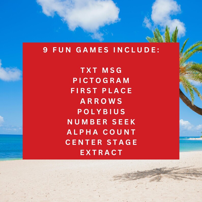 Printable Escape Room Christmas in Hawaii Games, Escape Room for Kids