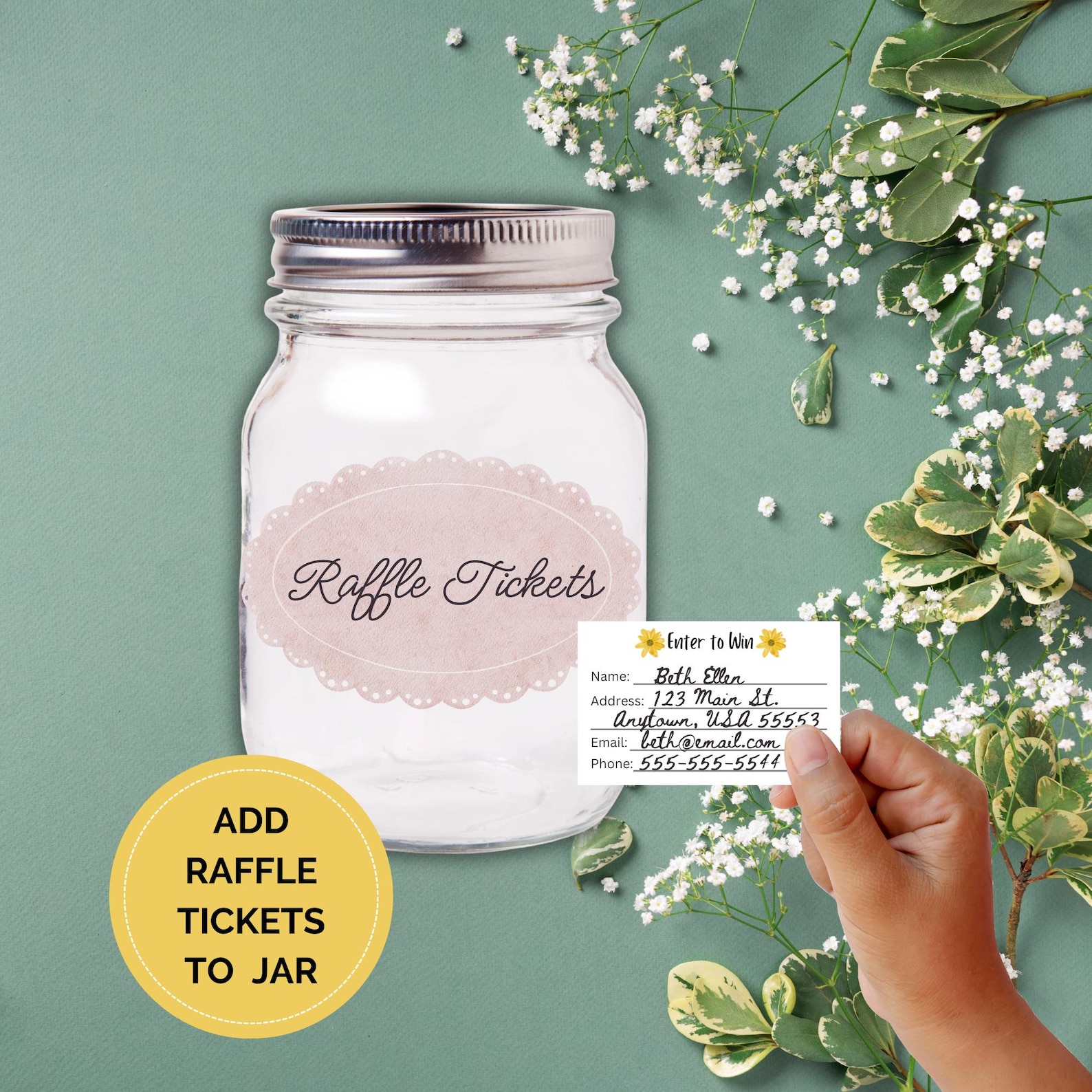 Pto Day Raffle Printable Mothers Day Raffle Ticket Template, Mothering Sunday ...