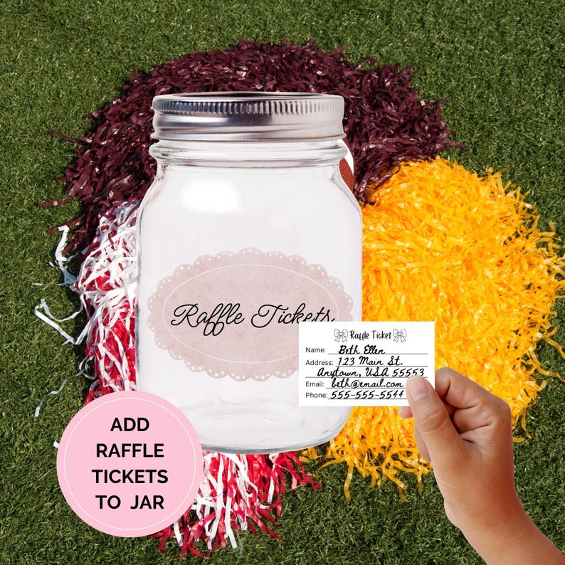 Cheering Raffles Editable Cheer Fundraiser Raffle Ticket Template, Fundraising Event ...