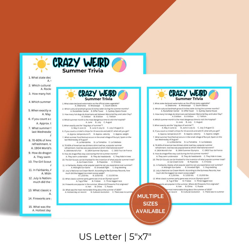 There are two sizes available, US Letter and 5x7 (2 5x7 cards per US Letter page). Both US Letter versions are shown on a geometric background.
