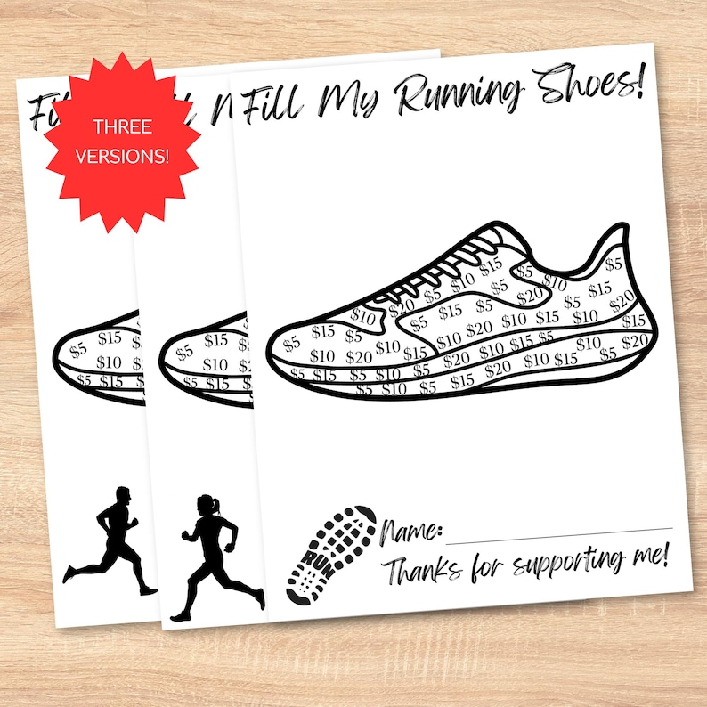 Printable Cross Country Running Fundraising Bundle: Fill My Running ...