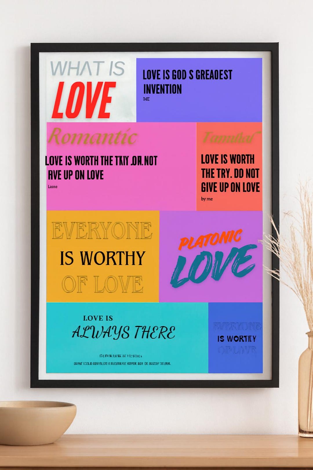 Editable Colourful Poster – Digital Wall Art for Self-love ...