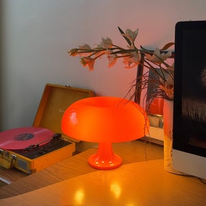 Acrylic Mushroom Table Lamp with LED Lights Modern Minimalist Night Light Nature-Inspired Home Lighting Eco-Friendly Design image 3