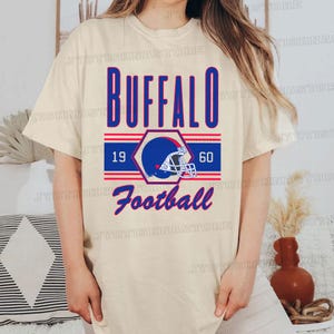 Buffalo Football Png, Retro-Stil Büffel Fußball Png, Büffel Fußball Fan Geschenk, Familie Baseball Png, trendige Sport Png.