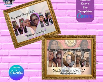 Muttertag Fotorahmenvorlage, 11x14, bearbeitbares Canva Design (Digitaler Download)