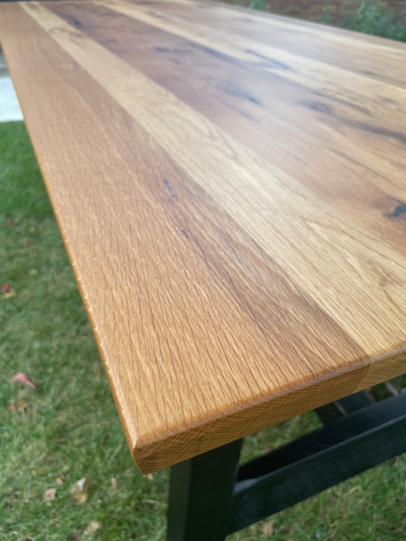 White Oak Farmhouse Dining Table, Rustic, Handcrafted Large Kitchen