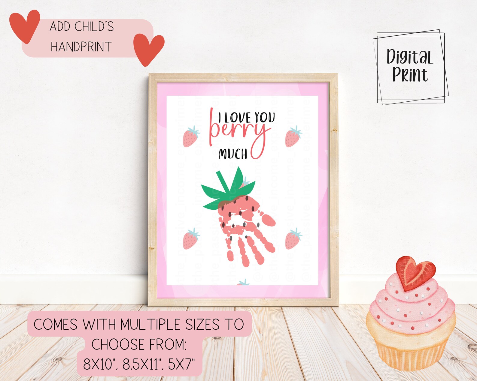 I Love You berry Much Valentine Handprint Craft Valentines Craft ...