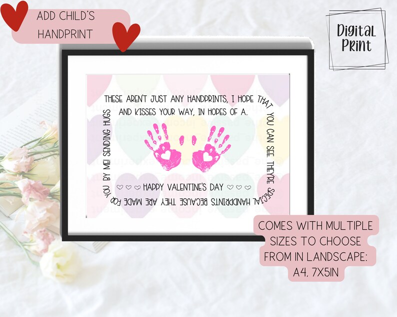 Handprint Poem Gift | Valentine Handprint Template | Valentine Day ...