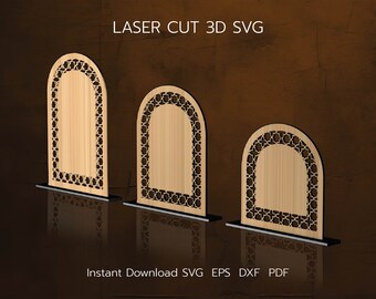 Rattan Arch Islamic Pattern Sign, Muslim Home Decor SVG (Digital Download)