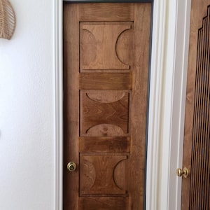 Custom Hourglass Interior Door: Floor Tiling Inspired, Made to Order