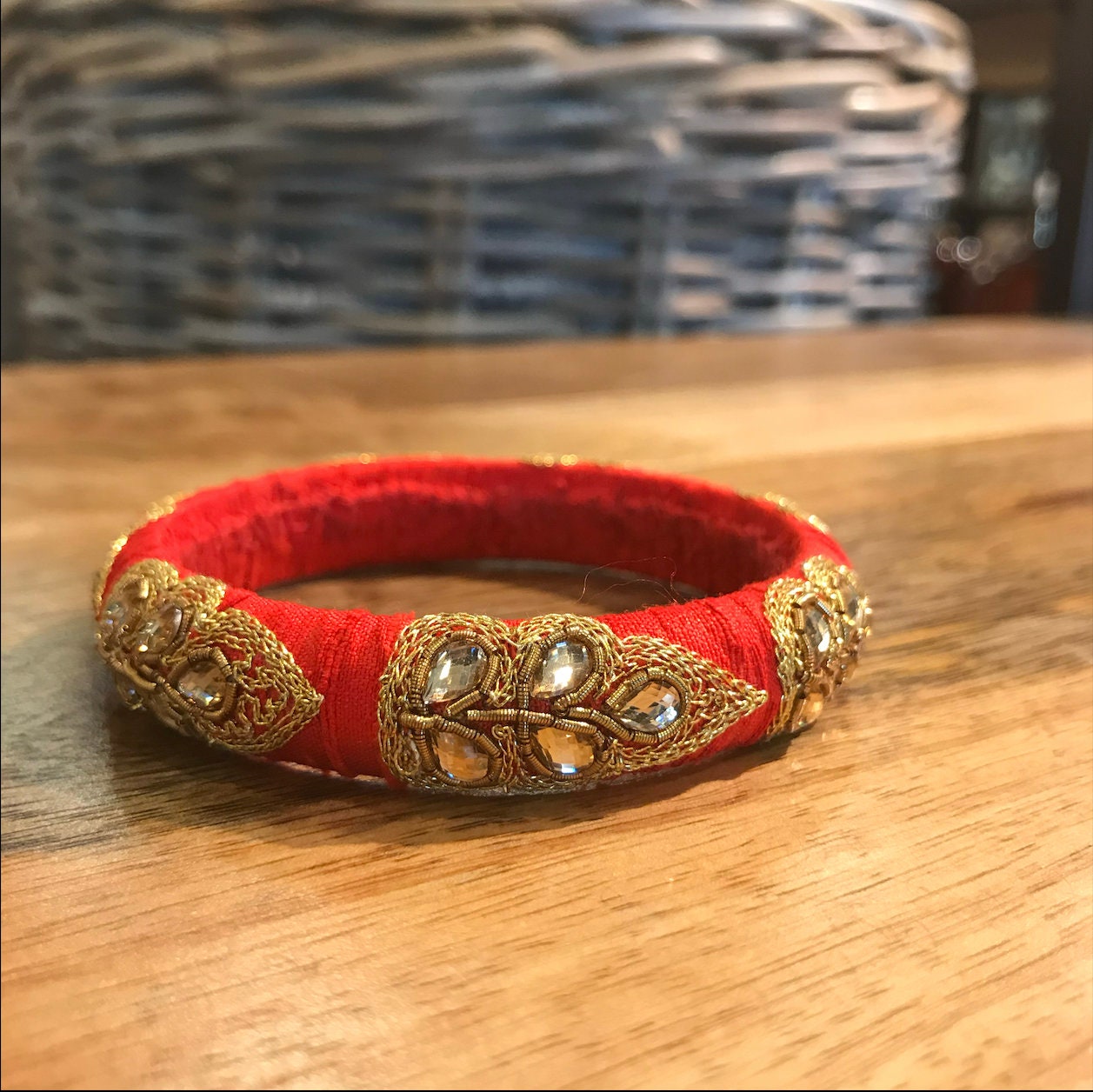 Rajputana Bangle Indian Embroidered Raw Silk Boho Wooden Ethnic Jewelry Bracelets Beaded Vintage Stackable Hippie Etsy UK