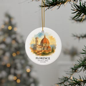 Florence Italy Ornament, Florence Ornament, Florence Christmas Ornament, Italy Ornament, Personalized Vacation Ornament, Italy Gift