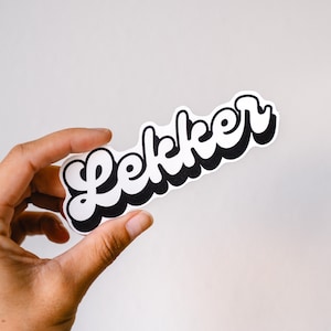 Lekker Afrikaans Sticker, Cape Town South Africa, Waterproof Water Bottle Sticker