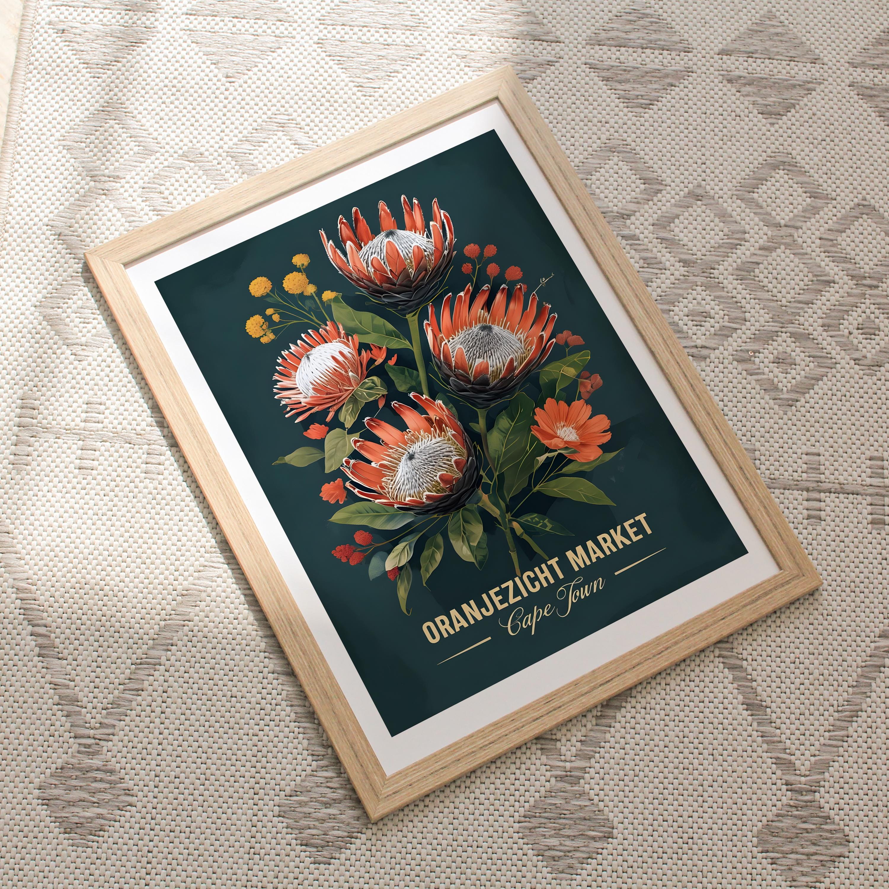 絵画 額縁付 プロテア protea Protea Wall Art - Etsy
