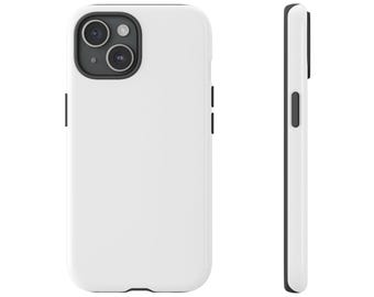 White Phone Case for iPhone 16 15 14 13 12 11 Pro Max Plus X XR, Samsung Galaxy S25 Ultra S24 S23 S22 S21 FE, & Google Pixel 9 8 7 6 5 5G