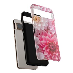 Funda para teléfono Pink Dahlias: carcasa de policarbonato resistente a impactos imagen 3