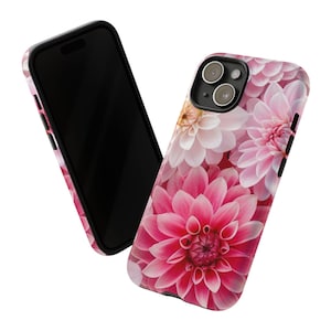 Funda para teléfono Pink Dahlias: carcasa de policarbonato resistente a impactos imagen 2