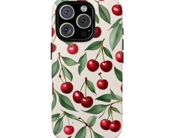 Cherry iPhone Case – Floral Coquette Glossy Protective Cover